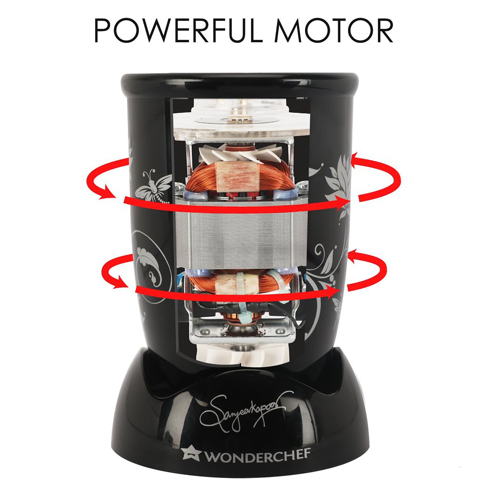 WONDERCHEF Nutri-Blend 400 Watt 2 Jars Mixer Grinder Blender (22000 RPM, Specialised Functions, Black)_17