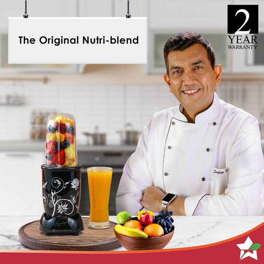 WONDERCHEF Nutri-Blend 400 Watt 2 Jars Mixer Grinder Blender (22000 RPM, Specialised Functions, Black)_18