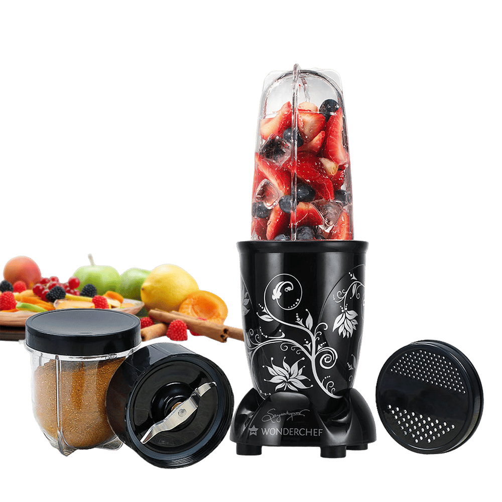 WONDERCHEF Nutri-Blend 400 Watt 2 Jars Mixer Grinder Blender (22000 RPM, Specialised Functions, Black)_5