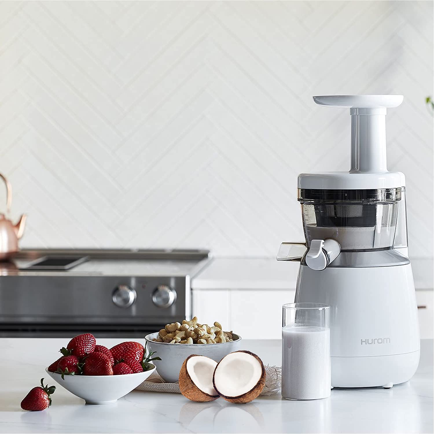 Hurom HP Series 150 Watt Cold Press Slow Juicer (43 RPM, Double-Edged Auger, White) Hurom HP Series 150 Watt Cold Press Slow Juicer (43 RPM, Double-Edged Auger, White)_14