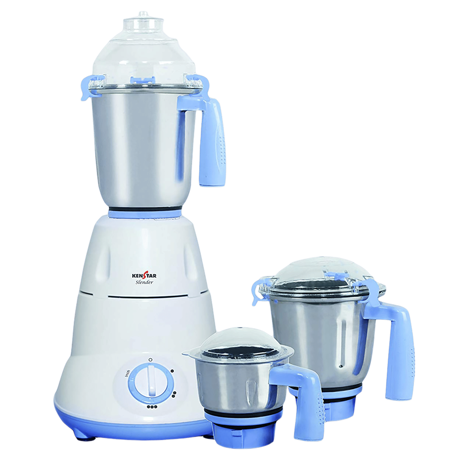 KENSTAR Slender-7 750 Watt 3 Jars Mixer Grinder (18000 RPM, Hybrid Motor, Parker White/Blue) KENSTAR Slender-7 750 Watt 3 Jars Mixer Grinder (18000 RPM, Hybrid Motor, Parker White/Blue)_1