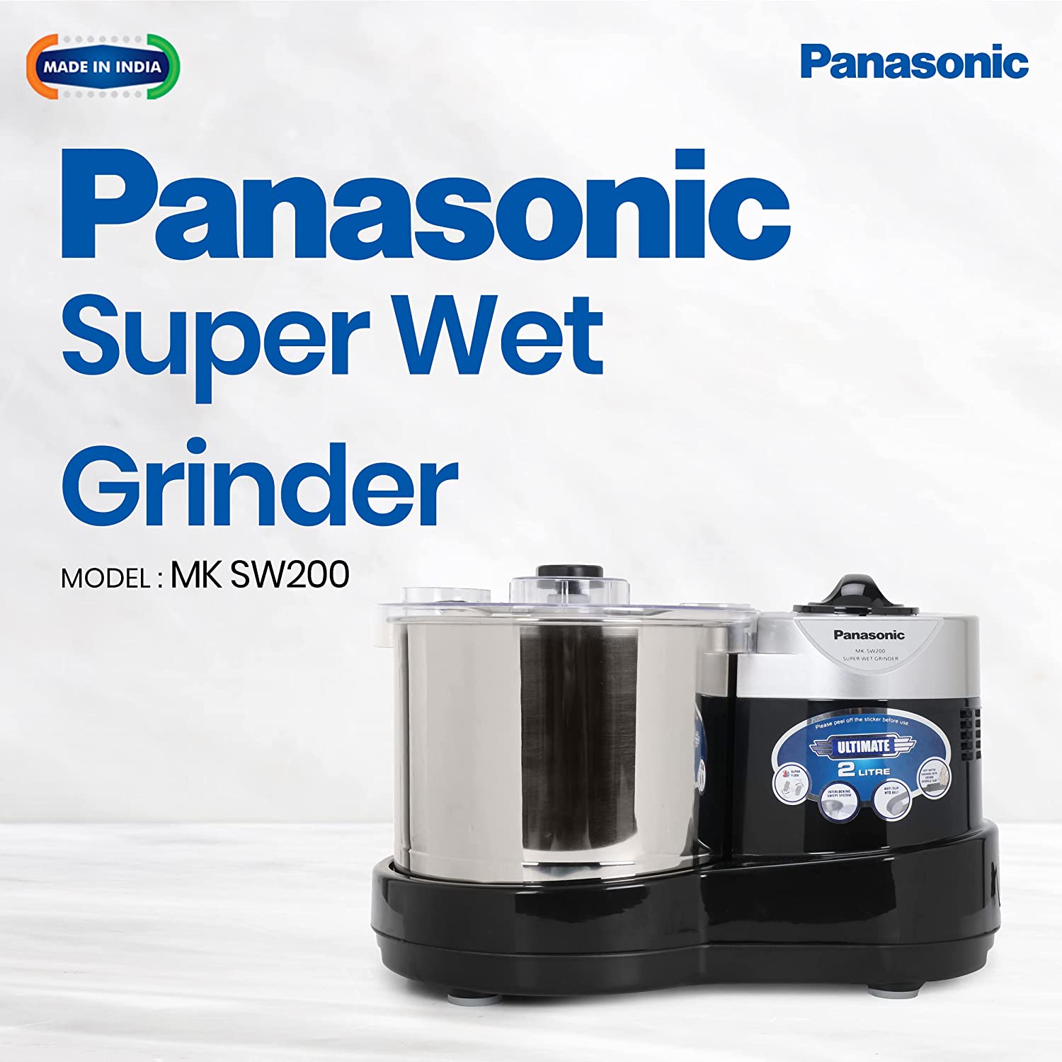 Panasonic Ultimate 2 Litres 2 Stones Wet Grinder (Shock Proof, Black)_11