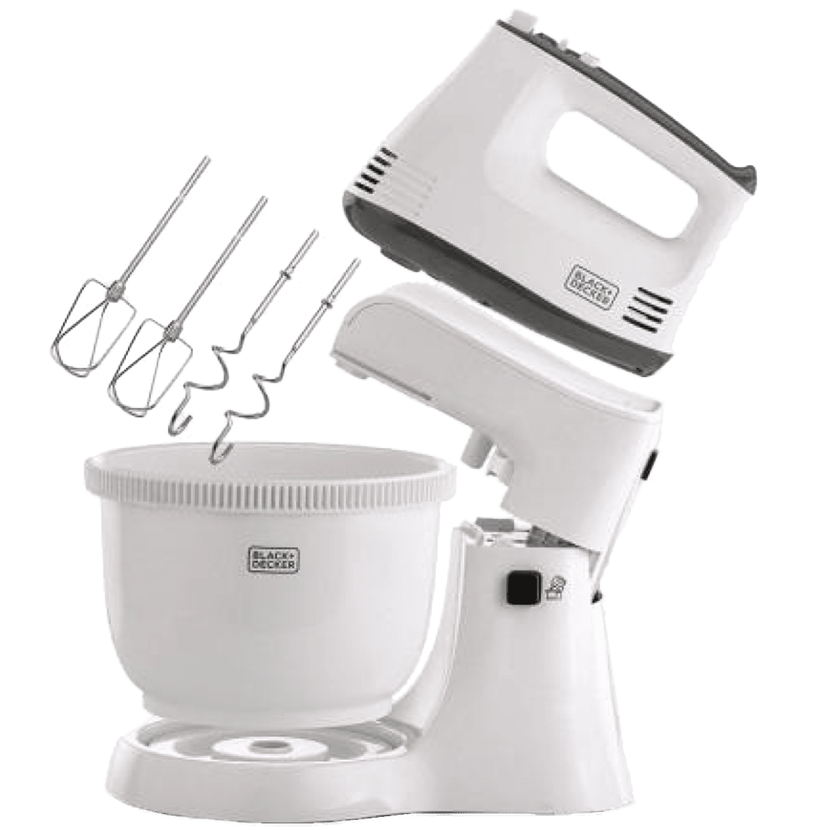 BLACK+DECKER M700 300 Watt 5 Speed Stand Mixer (Single Motor, White)_1