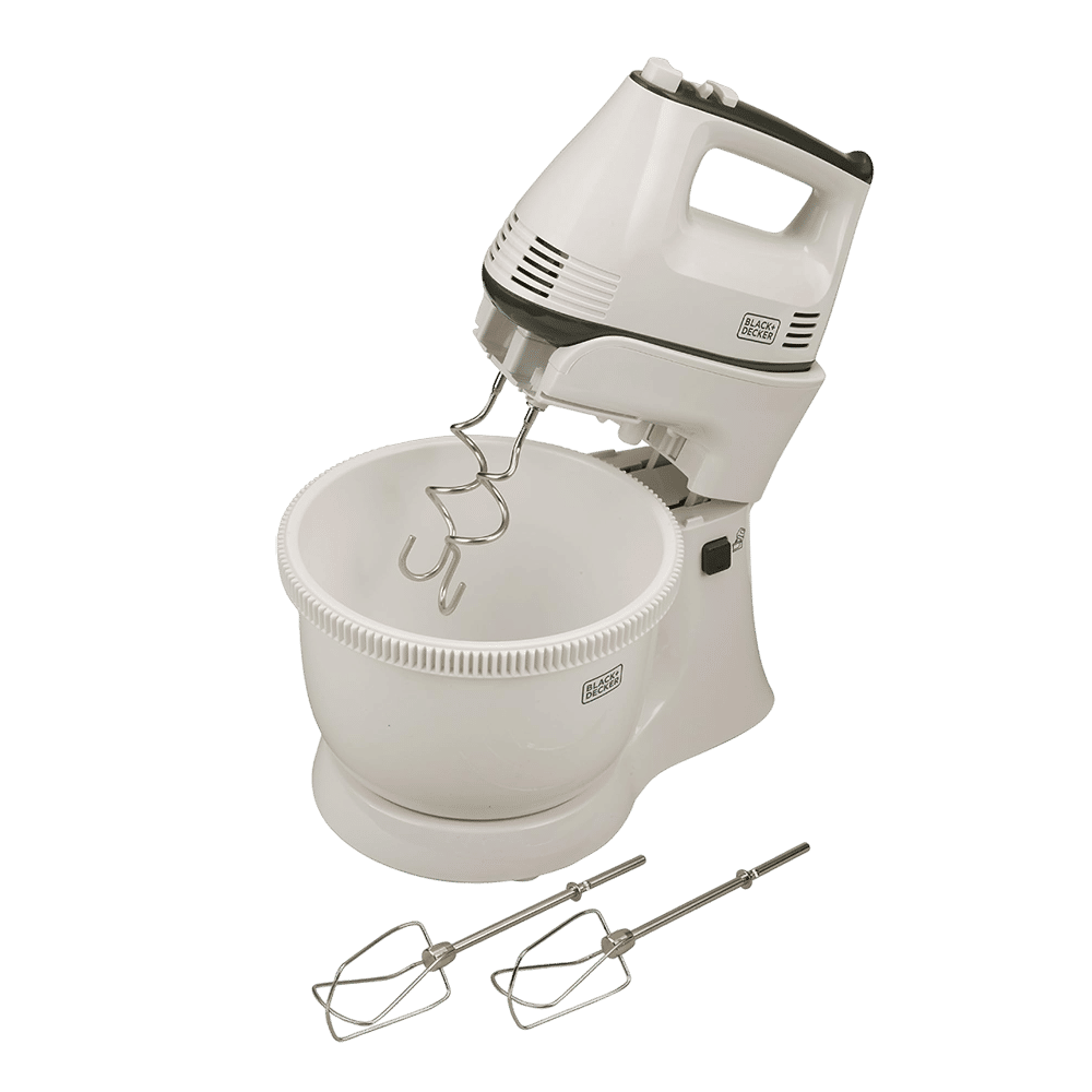 BLACK+DECKER M700 300 Watt 5 Speed Stand Mixer (Single Motor, White)_10