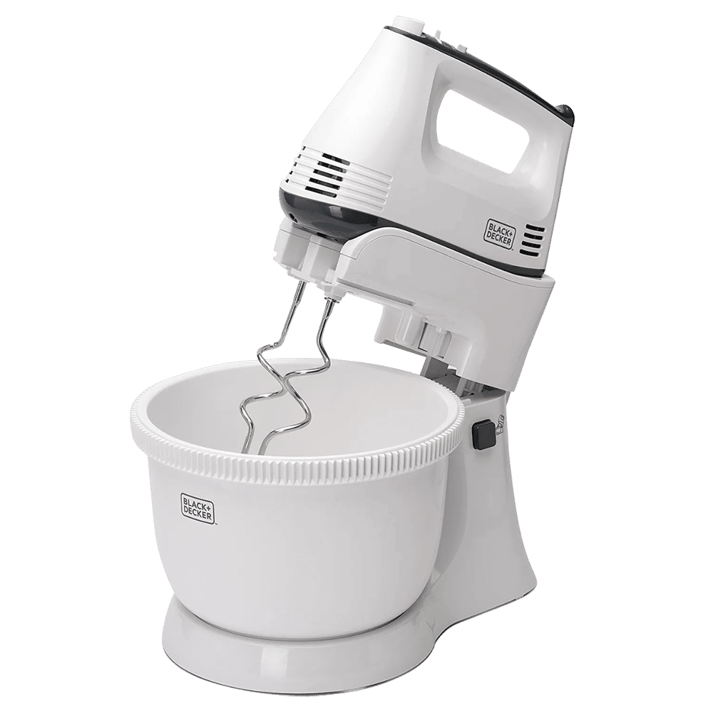 BLACK+DECKER M700 300 Watt 5 Speed Stand Mixer (Single Motor, White)_11