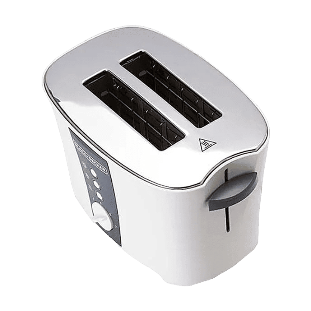 BLACK+DECKER ET122 800W 2 Slice Pop-Up Toaster with Removable Crumb Tray (White)_4