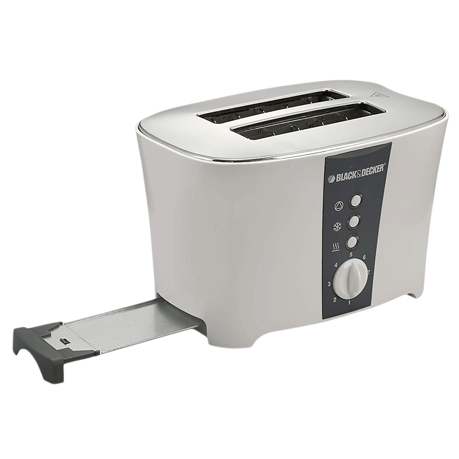 BLACK+DECKER ET122 800W 2 Slice Pop-Up Toaster with Removable Crumb Tray (White)_7