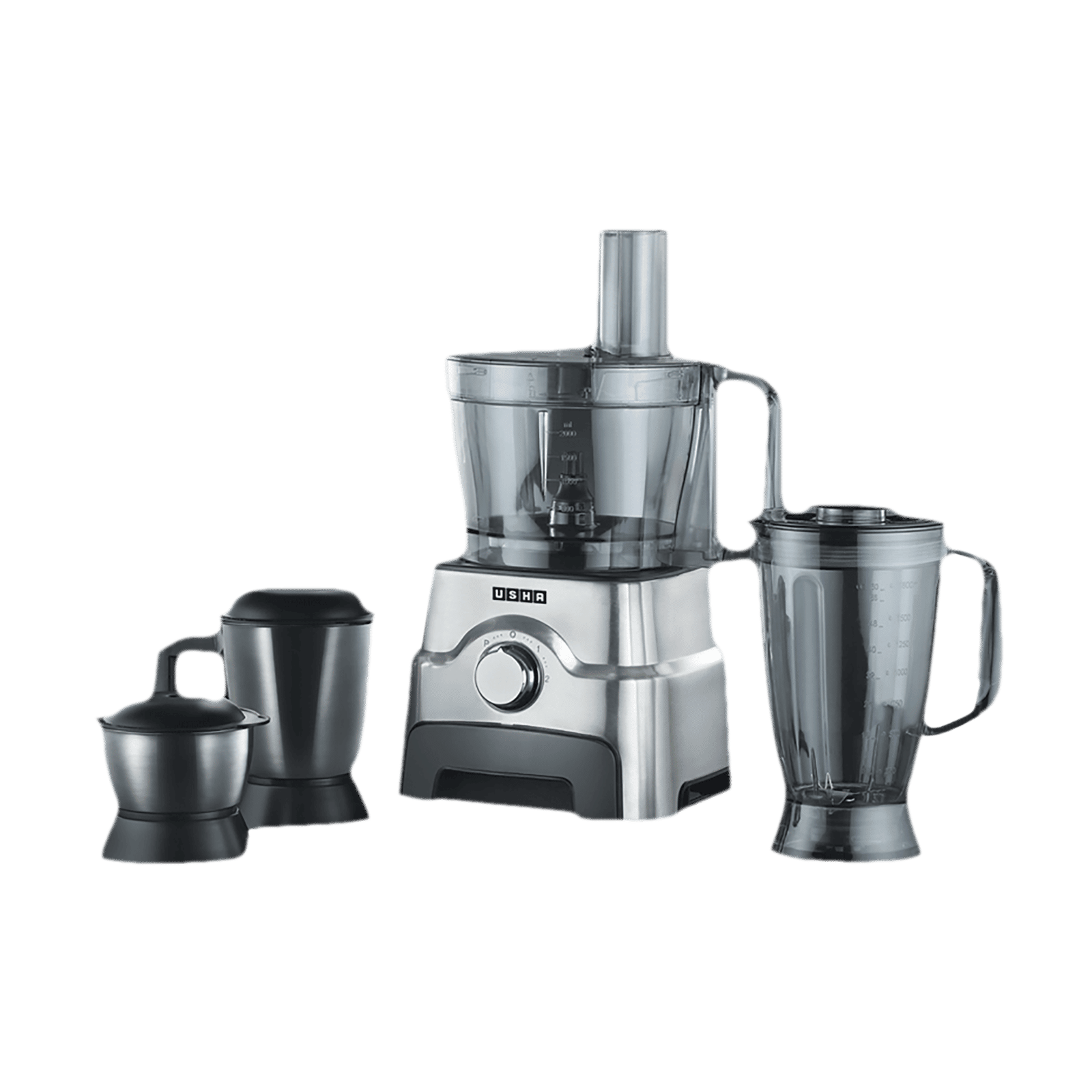 USHA FP 3811 1000 Watt Food Processor with 6 Blades (Black & Silver)_1