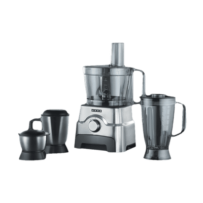 USHA FP 3811 1000 Watt Food Processor with 6 Blades (Black & Silver)