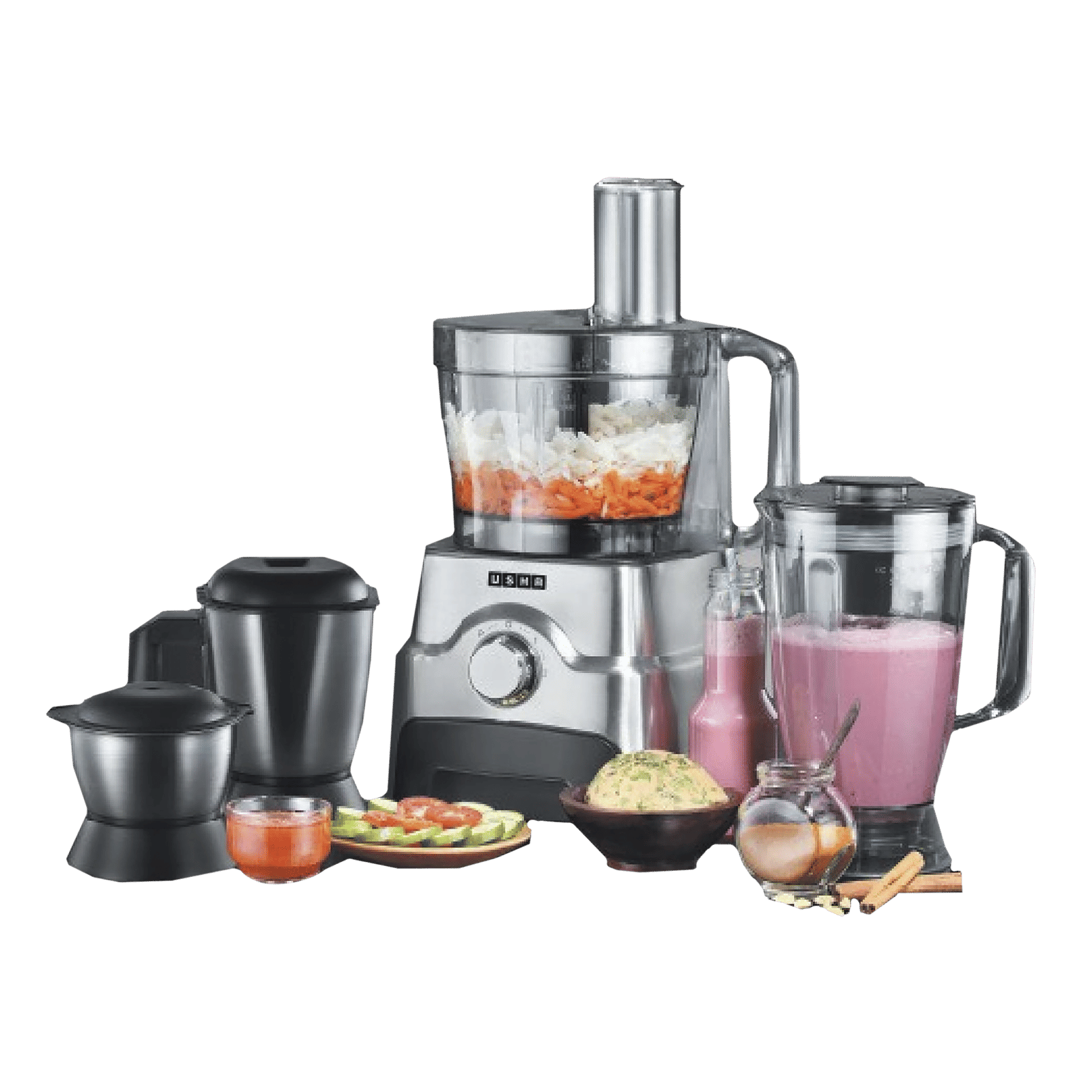 USHA FP 3811 1000 Watt Food Processor with 6 Blades (Black & Silver)_14