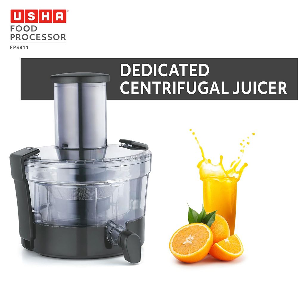 USHA FP 3811 1000 Watt Food Processor with 6 Blades (Black & Silver)_15