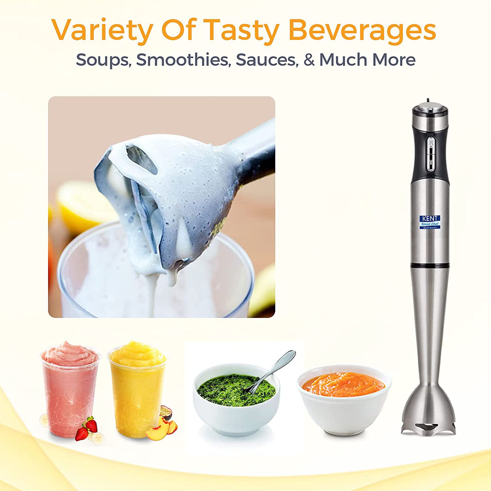 KENT 400 Watt 3 Speed Hand Blender (Low Noise Operation, Silver) KENT 400 Watt 3 Speed Hand Blender (Low Noise Operation, Silver)_7