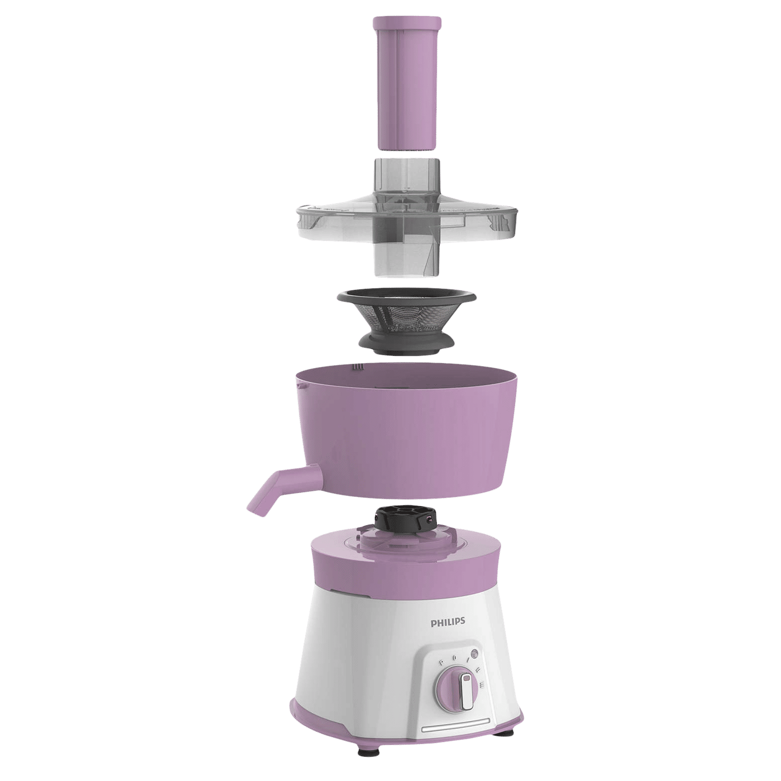 Philips Viva Collection 600 Watt 3 Jars Juicer Mixer Grinder (20000 RPM, Overload Protection, White & Lilac)_6