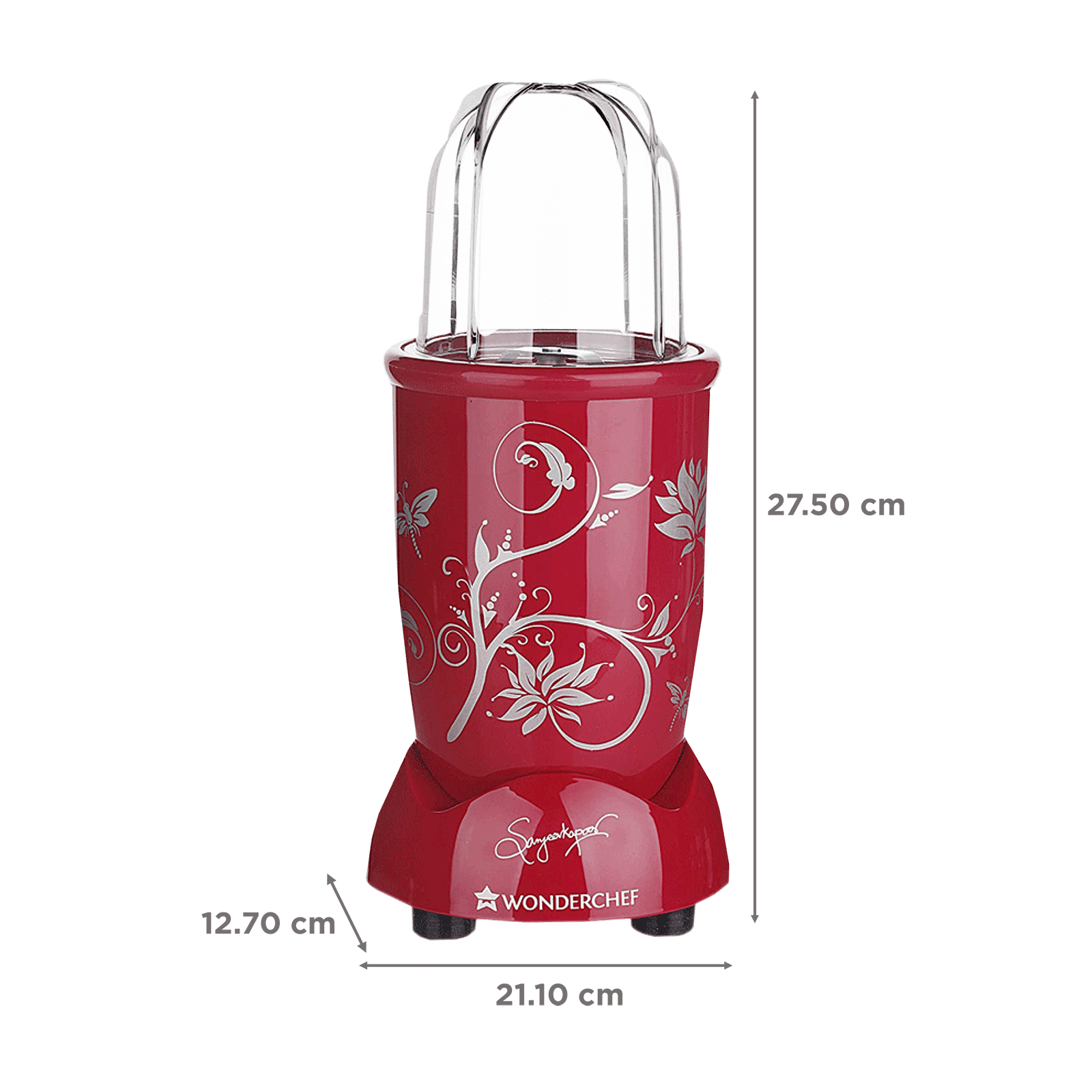 WONDERCHEF Nutri-Blend 400 Watt 2 Jars Mixer Grinder Blender (22000 RPM, All-In-One System, Red)_3