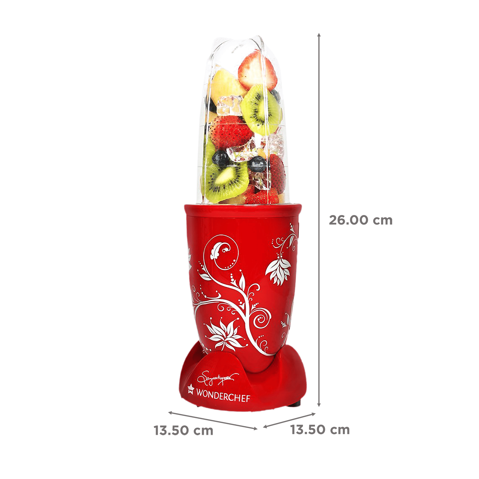 WONDERCHEF Nutri-Blend 400 Watt 3 Jars Mixer Grinder Blender (22000 RPM, Anti-Rust Blades, Red)_3