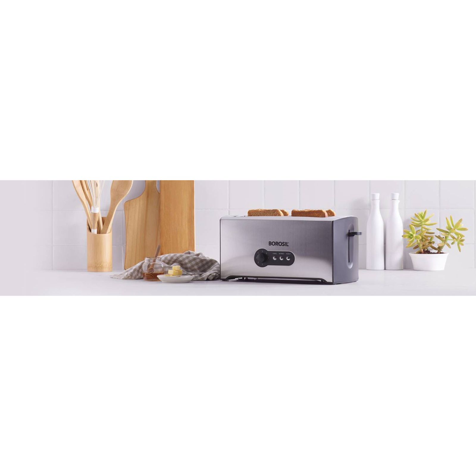 BOROSIL Krispy 1500W 4 Slice Pop-Up Toaster with Temperature Control (Silver)_8