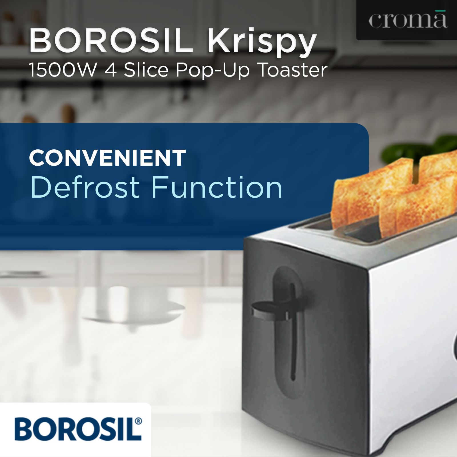 BOROSIL Krispy 1500W 4 Slice Pop-Up Toaster with Temperature Control (Silver)_13