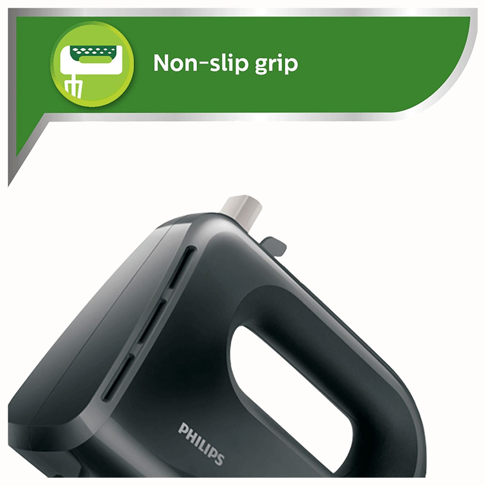 PHILIPS Daily Collection 300 Watt 5 Speed Hand Mixer with 4 Attachments (Non-Slip Grip, Black)_15