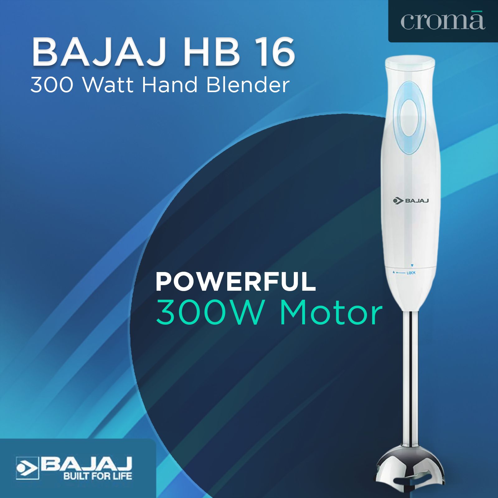 BAJAJ HB 16 300 Watt Hand Blender (Silent DC Motor, White) BAJAJ HB 16 300 Watt Hand Blender (Silent DC Motor, White)_6