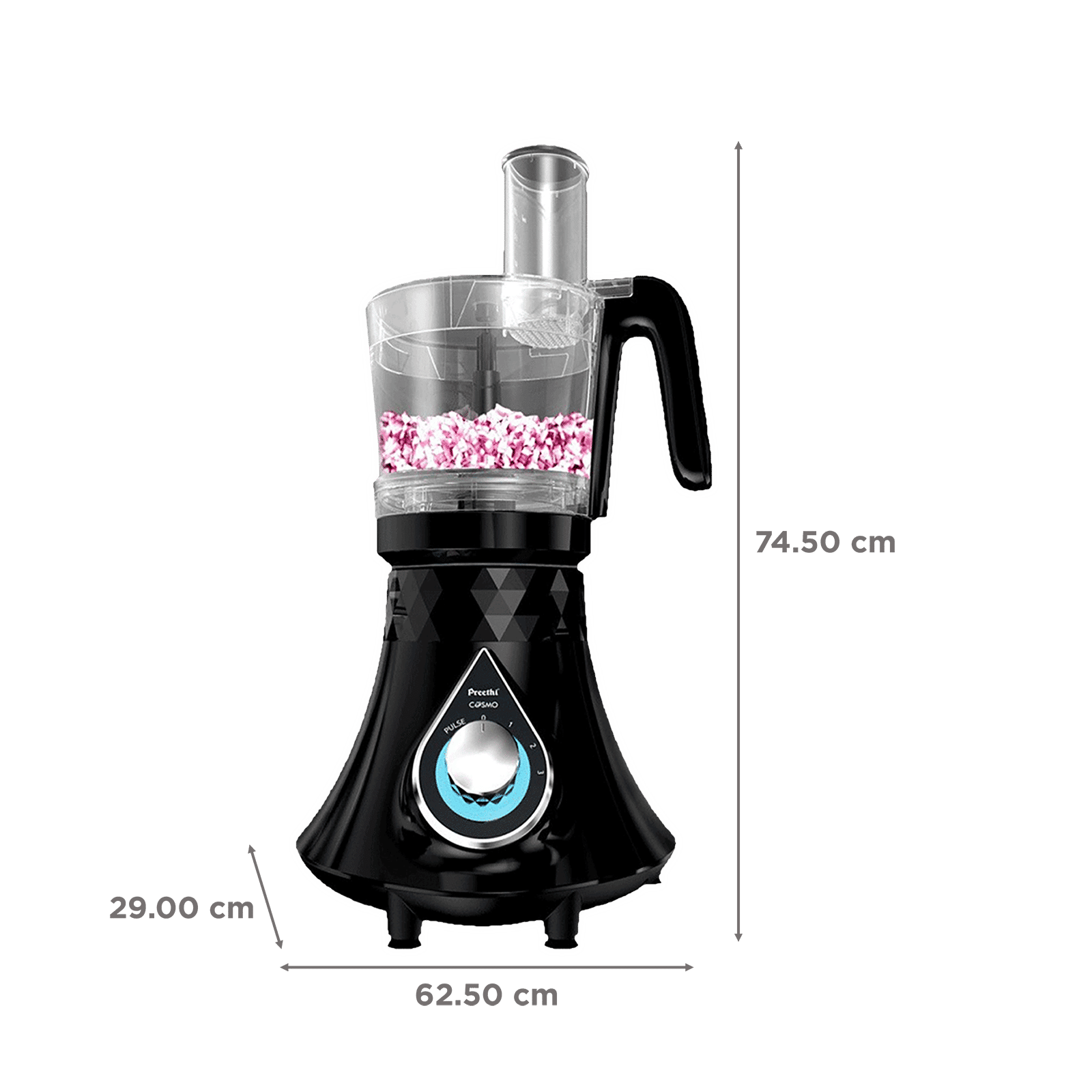 Preethi Zodiac Cosmo 750 Watt 5 Jars Juicer Mixer Grinder (18000 RPM, 3D Cooling System, Black) Preethi Zodiac Cosmo 750 Watt 5 Jars Juicer Mixer Grinder (18000 RPM, 3D Cooling System, Black)_3