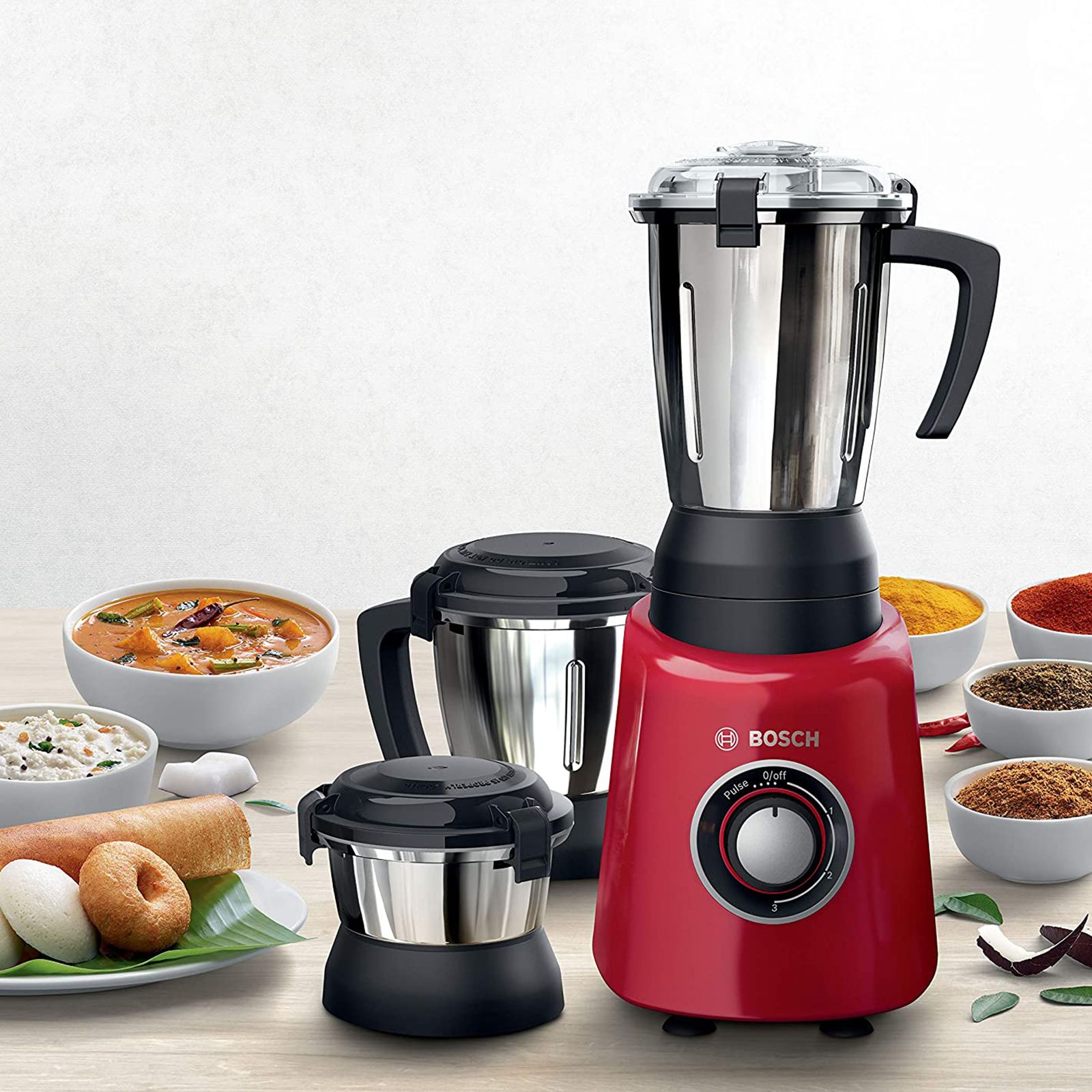 BOSCH TrueMixx Radiance 600 Watt 3 Jars Mixer Grinder (22000 RPM, Stone Pounding Technology, Red) BOSCH TrueMixx Radiance 600 Watt 3 Jars Mixer Grinder (22000 RPM, Stone Pounding Technology, Red)_20