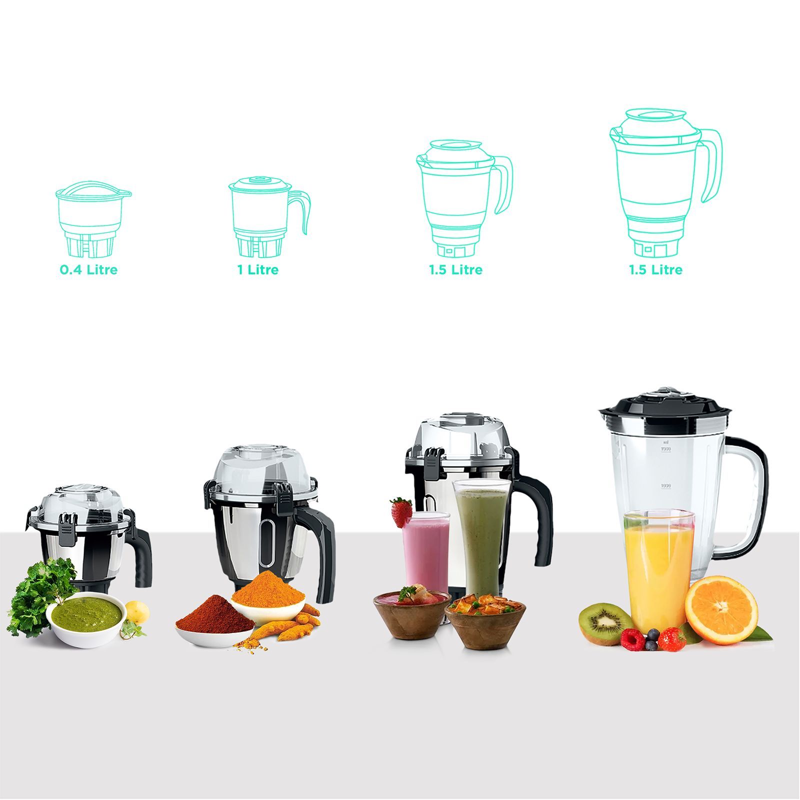 BOSCH TrueMixx Pro 750 Watt 4 Jars Mixer Grinder (22000 RPM, HiFlux Motor, Black) BOSCH TrueMixx Pro 750 Watt 4 Jars Mixer Grinder (22000 RPM, HiFlux Motor, Black)_19