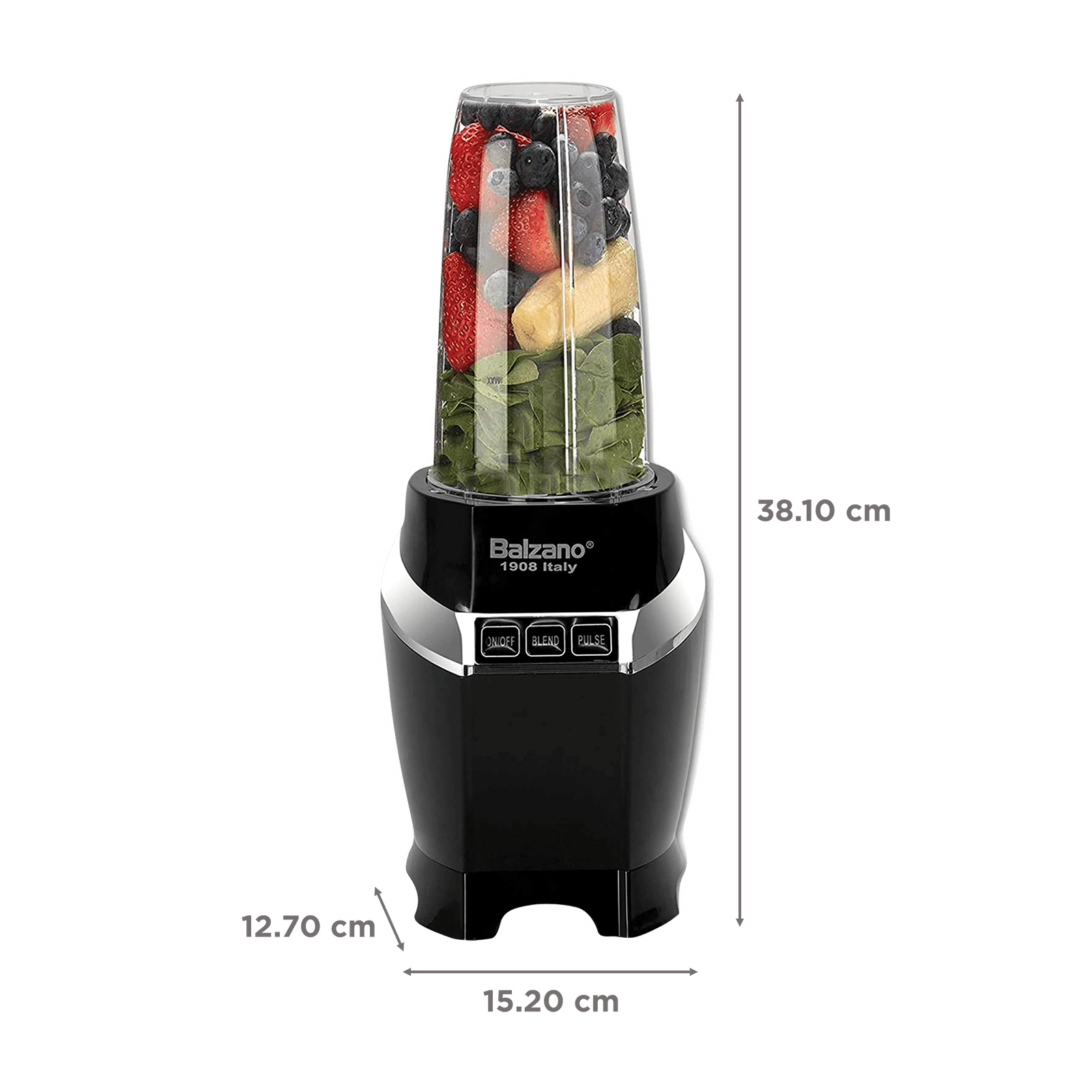 Balzano 1200 Watt 3 Jars Blender (28000 RPM, High Speed Operation, Black)_3
