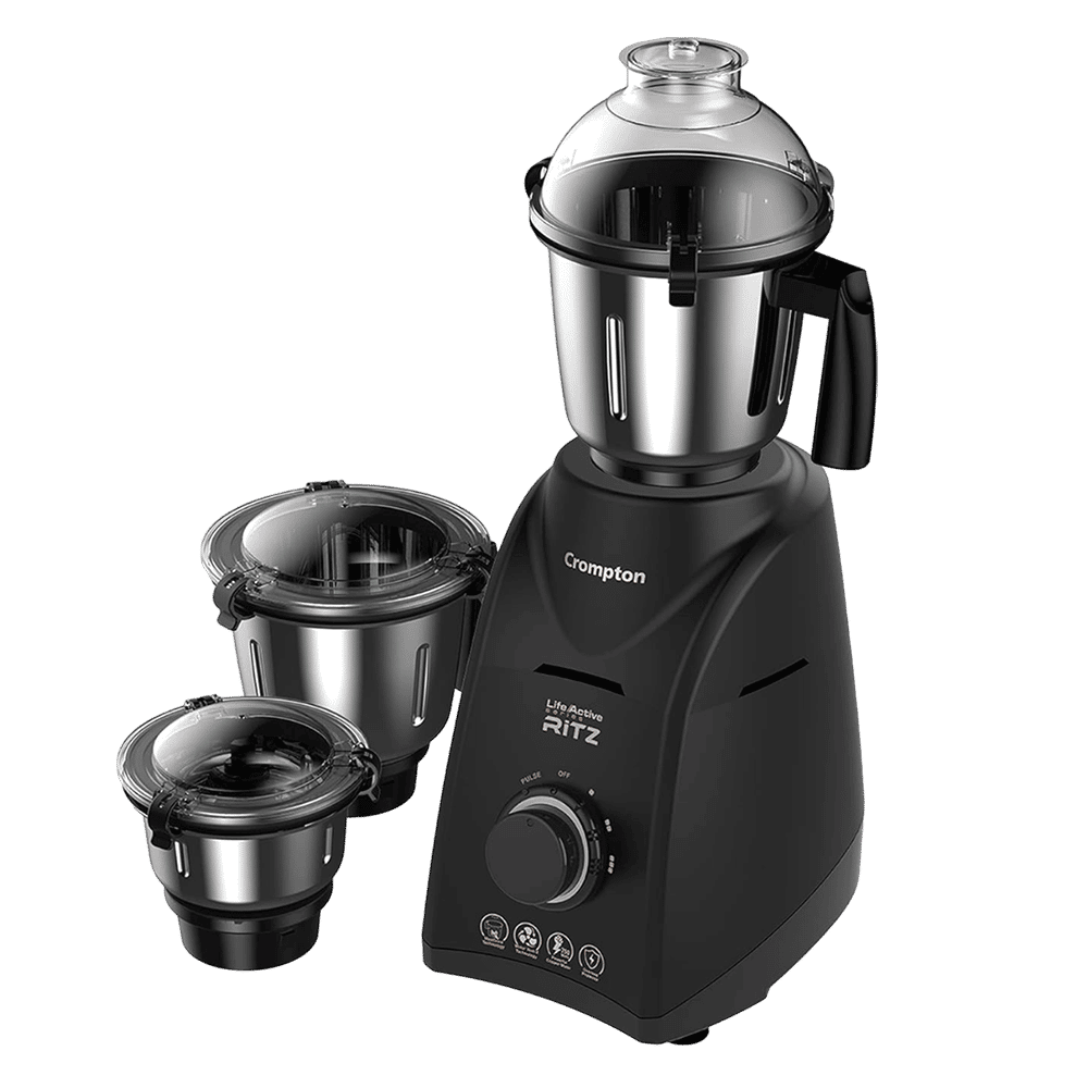 Crompton Ritz 750 Watt 3 Jars Mixer Grinder (MaxiGrind Technology, Black) Crompton Ritz 750 Watt 3 Jars Mixer Grinder (MaxiGrind Technology, Black)_5
