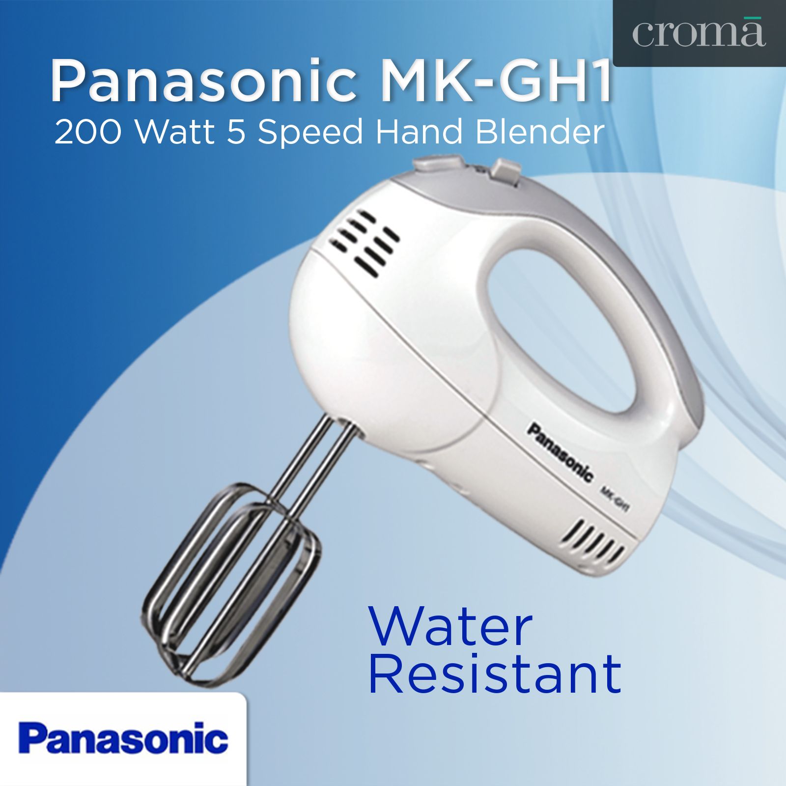 Panasonic MK-GH1 200 Watt 5 Speed Hand Blender with 2 Attachments (2 Attachments, 5 Speed Settings, MK-GH1, White)_11
