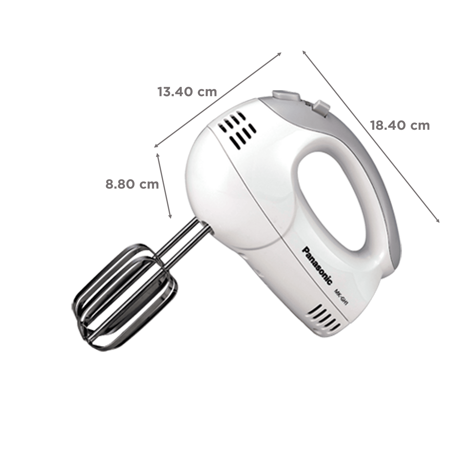 Panasonic MK-GH1 200 Watt 5 Speed Hand Blender with 2 Attachments (2 Attachments, 5 Speed Settings, MK-GH1, White)_3
