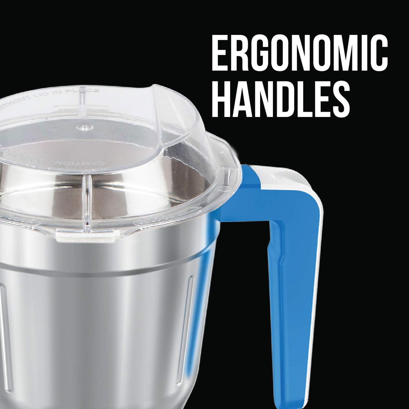 Havells Maxx Grind Plus 750 Watts 3 Jars Mixer Grinder (Transparent Polycarbonate Lid, GHFMGBKB075, Blue) Havells Maxx Grind Plus 750 Watts 3 Jars Mixer Grinder (Transparent Polycarbonate Lid, GHFMGBKB075, Blue)_7