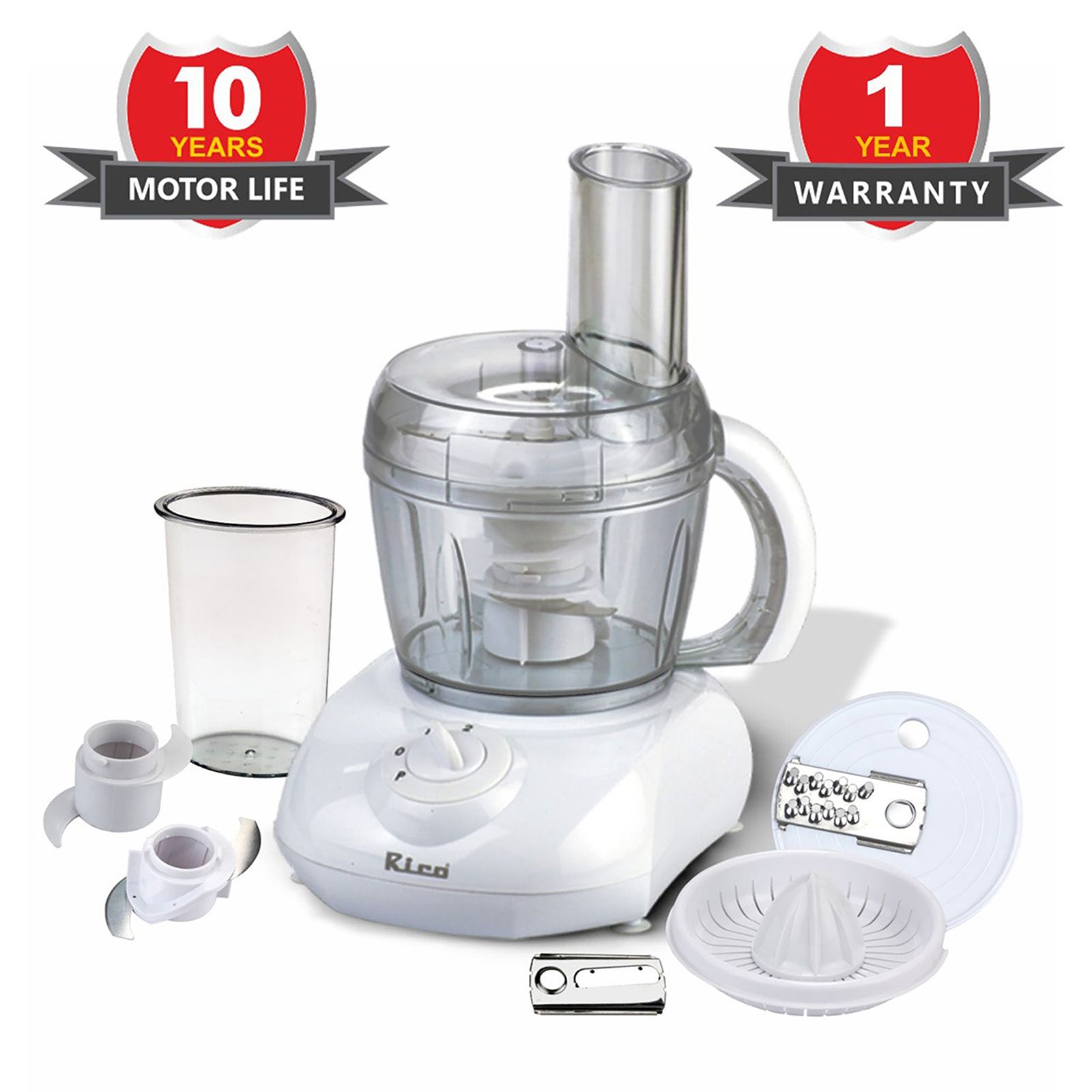 Rico Food Factory 400 Watt Food Processor with 2 Blades (White)_10