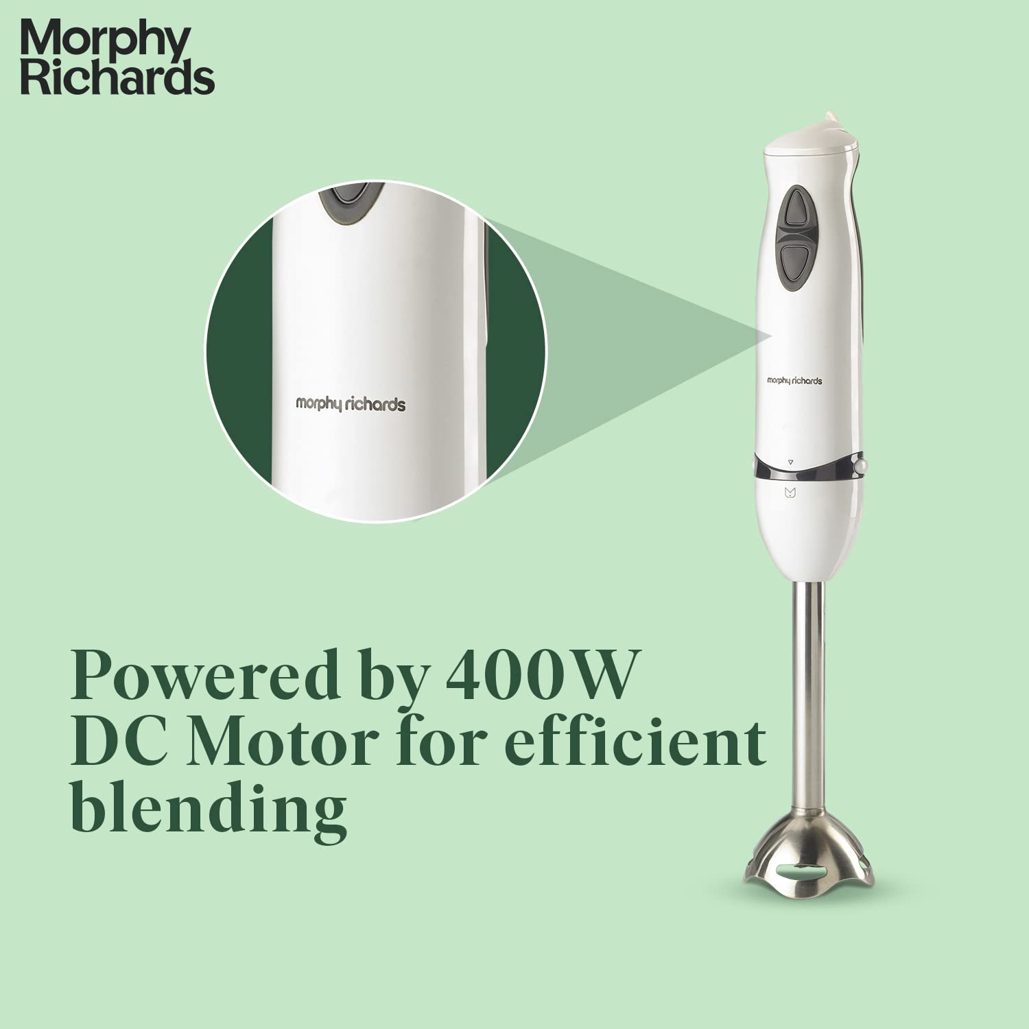morphy richards HBCS 400 Watt 2 Speed Hand Blender with 2 Attachments (Easy Locking System, White) morphy richards HBCS 400 Watt 2 Speed Hand Blender with 2 Attachments (Easy Locking System, White)_16