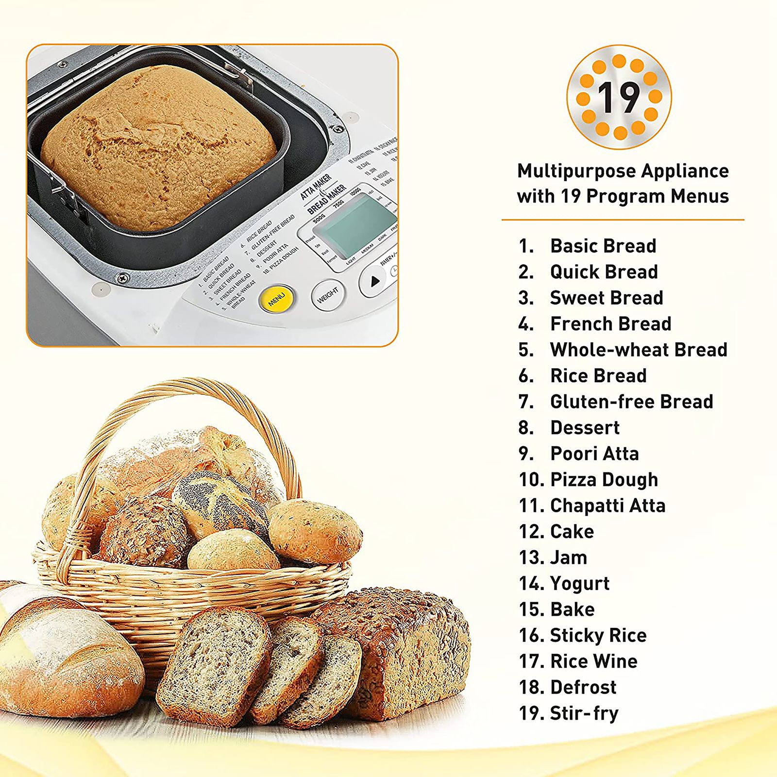 KENT 550 Watts Atta And Bread Maker (16010, Steel Grey)_11