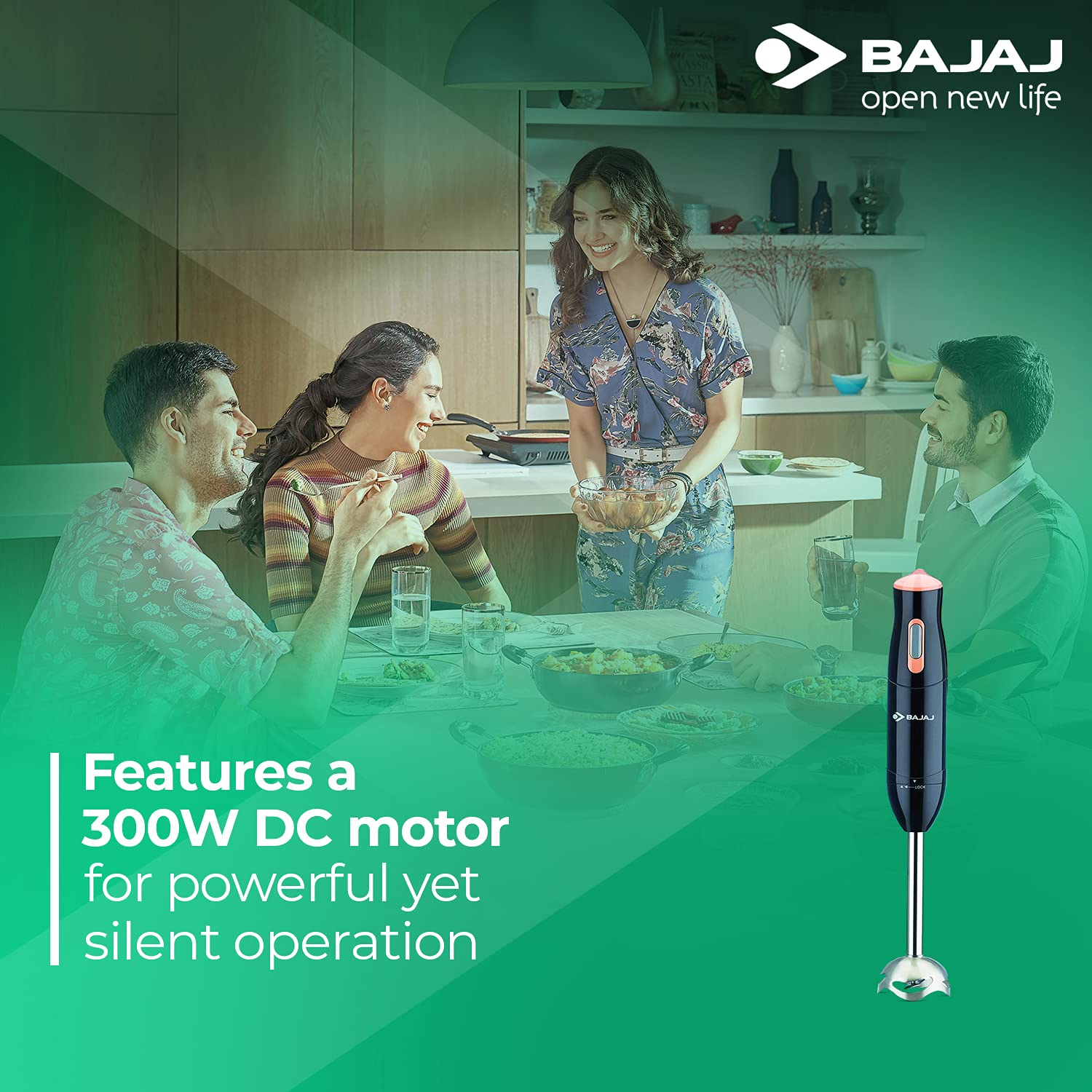 BAJAJ HB 21 300 Watt Hand Blender (Silent DC Motor, Black)_12