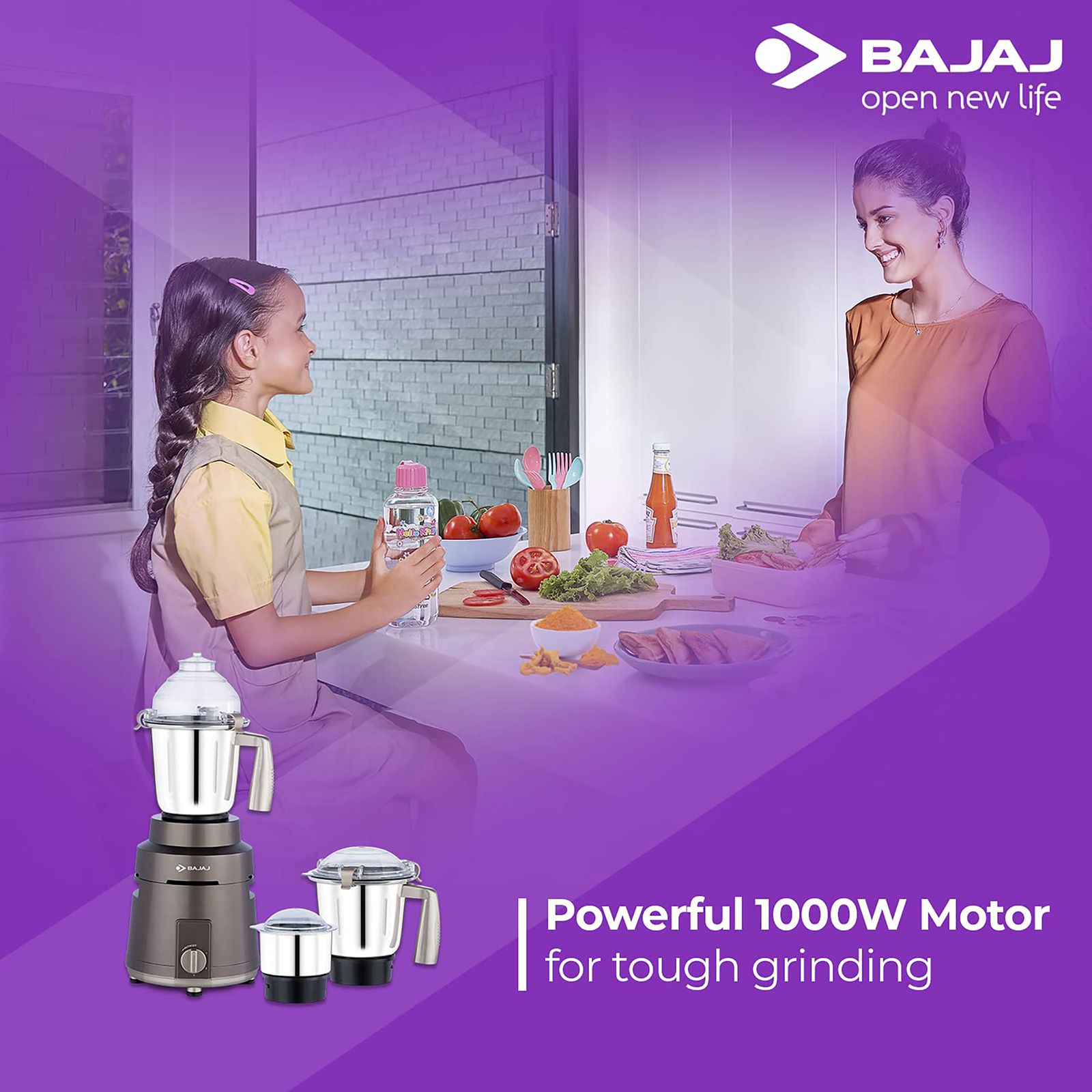 BAJAJ Herculo 1000 Watt 3 Jars Mixer Grinder (Nutri Pro Feature, Coffee Brown)_13