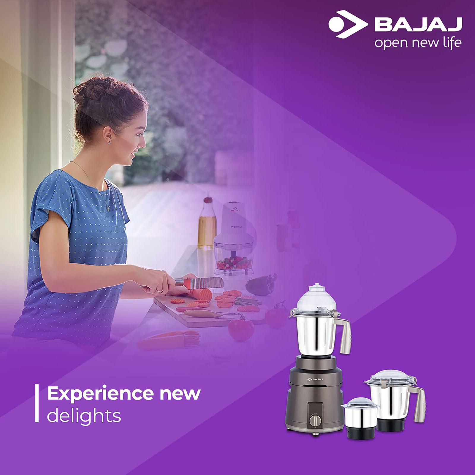 BAJAJ Herculo 1000 Watt 3 Jars Mixer Grinder (Nutri Pro Feature, Coffee Brown)_17
