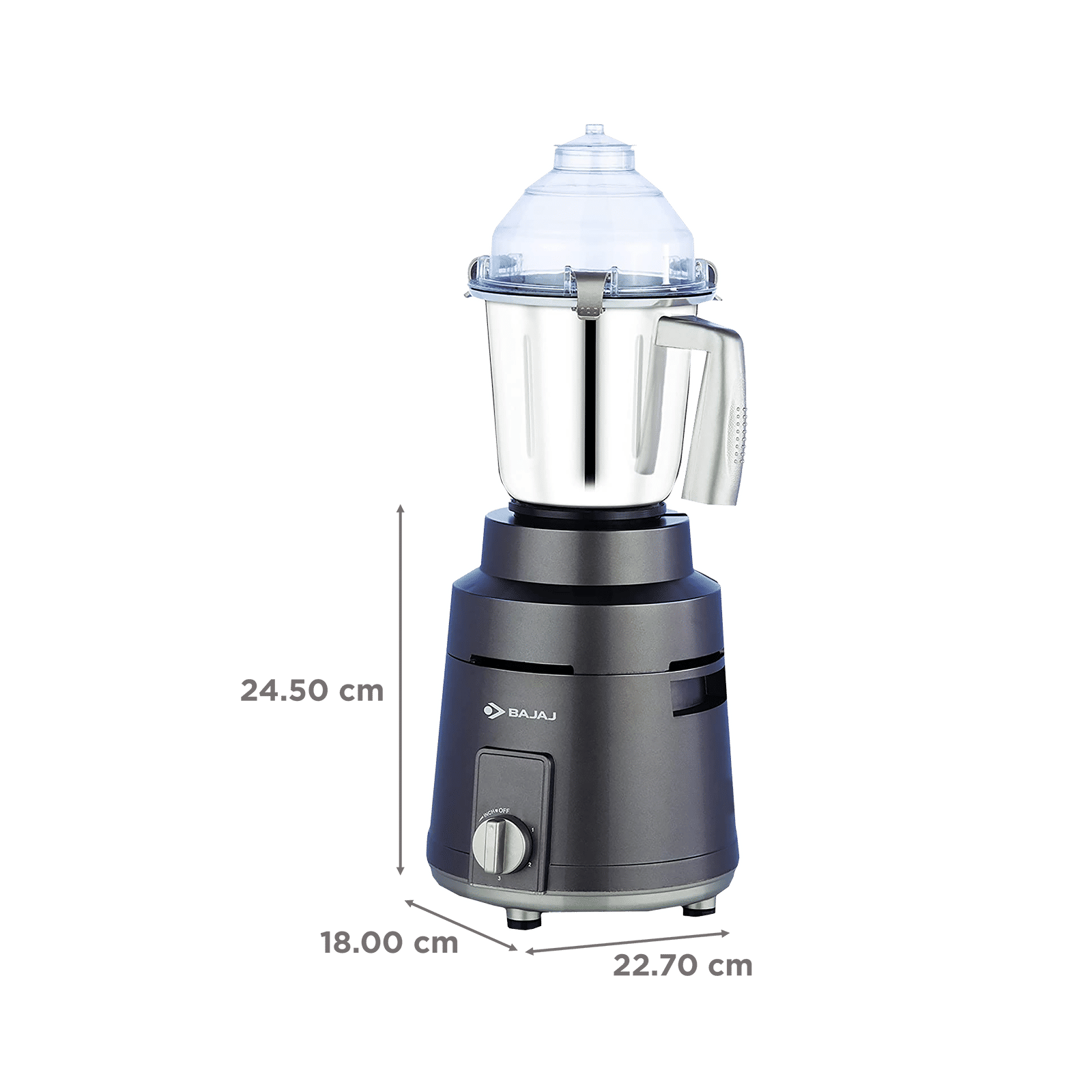 BAJAJ Herculo 1000 Watt 3 Jars Mixer Grinder (Nutri Pro Feature, Coffee Brown)_3