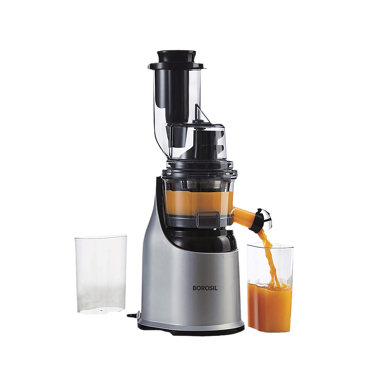BOROSIL HealthPro 200 Watt Cold Press Slow Juicer (70 RPM, Slow Squeeze Technology, Black/Silver)_4