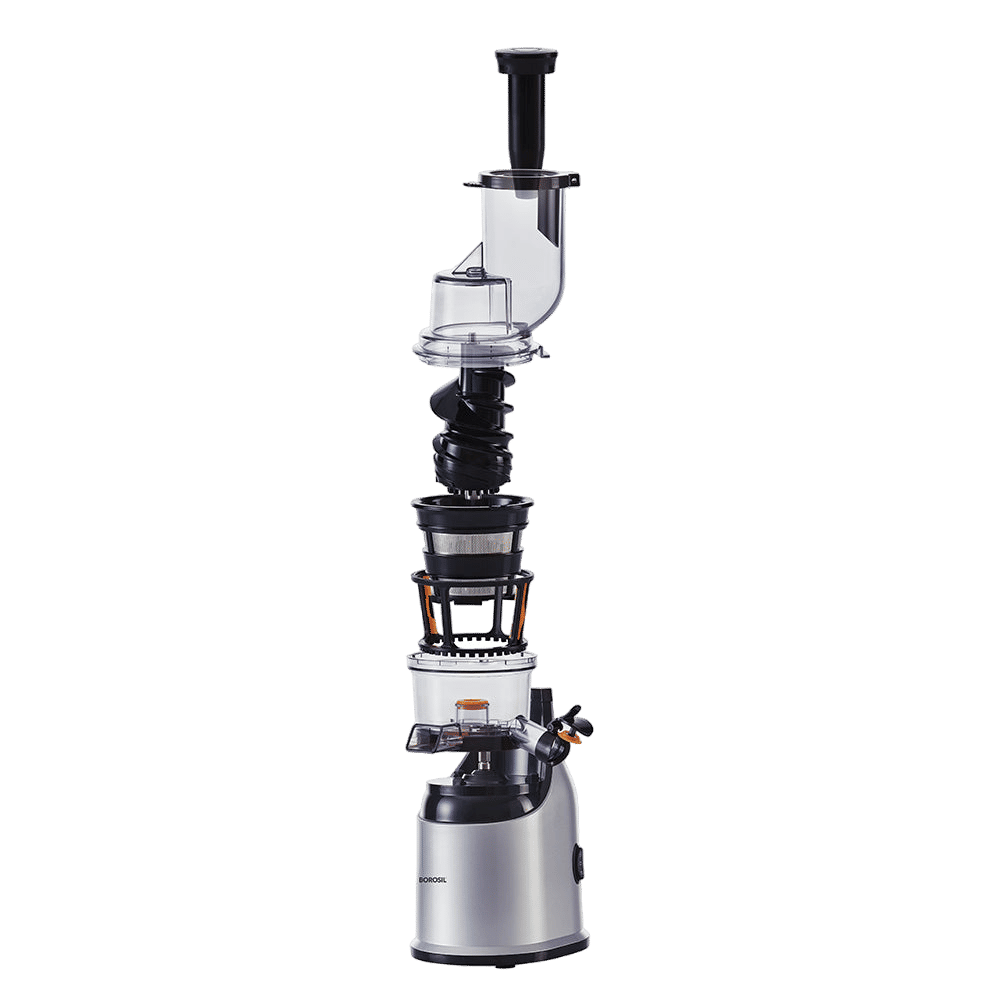 BOROSIL HealthPro 200 Watt Cold Press Slow Juicer (70 RPM, Slow Squeeze Technology, Black/Silver)_6