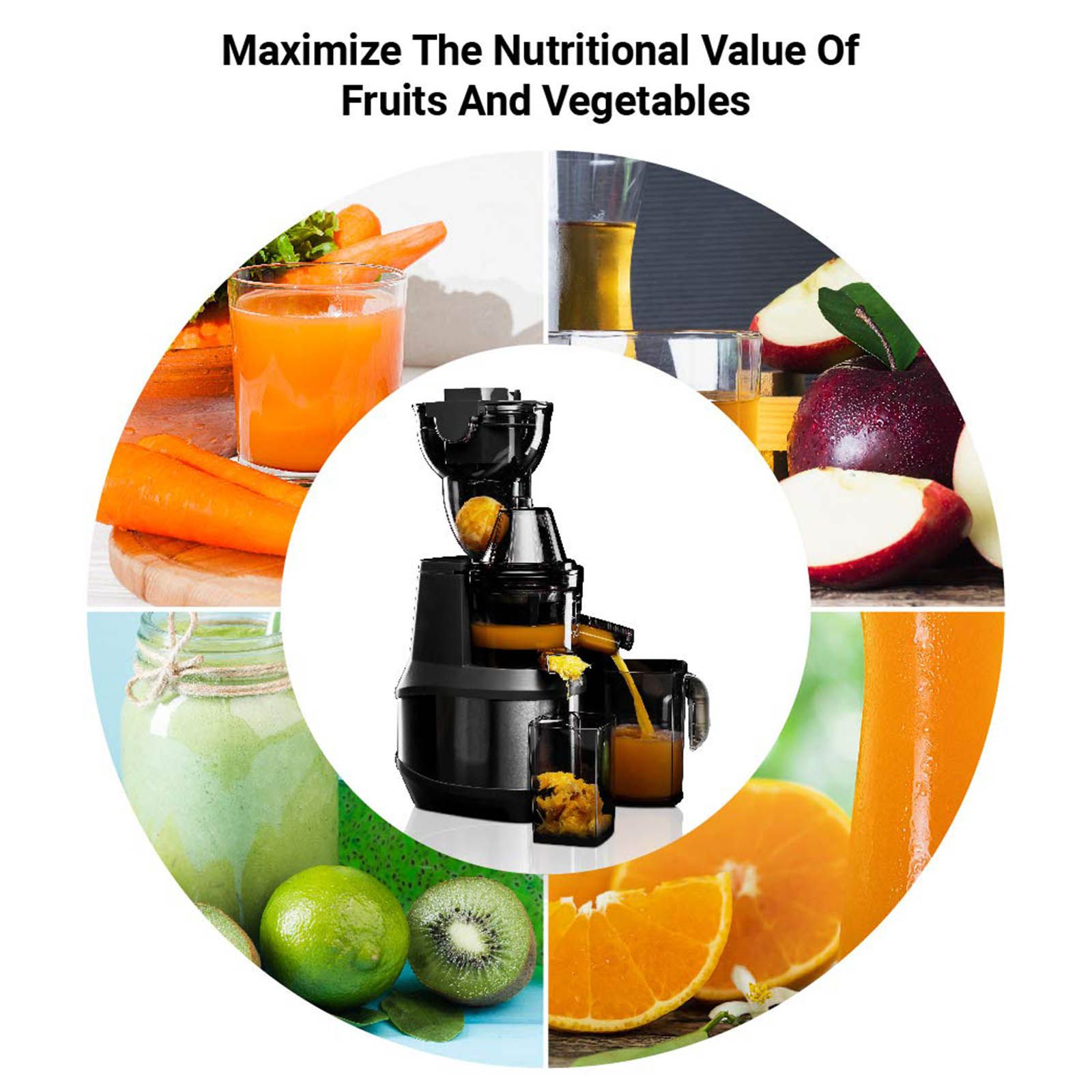 HAFELE Magnus 250 Watt Cold Press Juicer (35 RPM, Vertical Masticating Mechanism, Black) HAFELE Magnus 250 Watt Cold Press Juicer (35 RPM, Vertical Masticating Mechanism, Black)_7