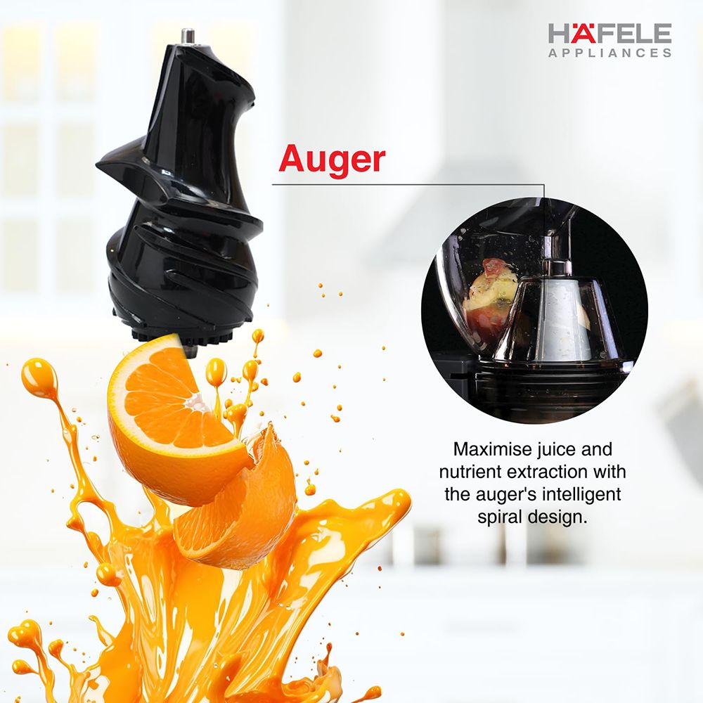 HAFELE Magnus 250 Watt Cold Press Juicer (35 RPM, Vertical Masticating Mechanism, Black) HAFELE Magnus 250 Watt Cold Press Juicer (35 RPM, Vertical Masticating Mechanism, Black)_12