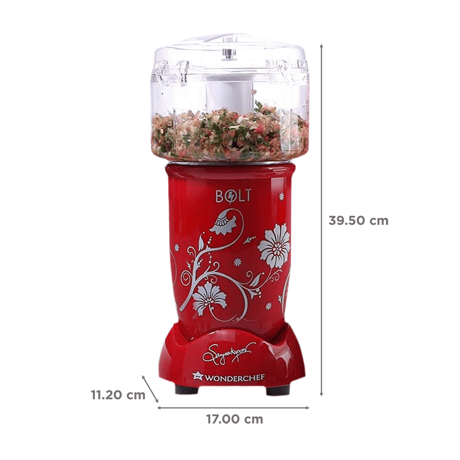 WONDERCHEF Nutri-Blend BOLT 600 Watt 4 Jars Mixer Grinder Blender (22000 RPM, Specialised Functions, Red)_3