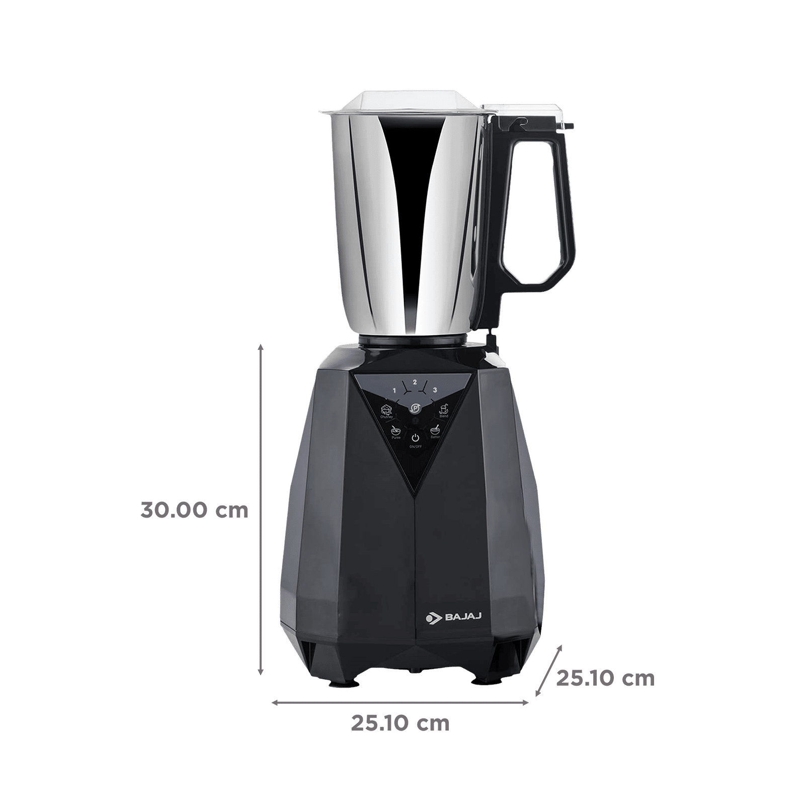 BAJAJ Juvel Digi 800 Watt 3 Jars Mixer Grinder (Pulse Function, Dark Grey) BAJAJ Juvel Digi 800 Watt 3 Jars Mixer Grinder (Pulse Function, Dark Grey)_3