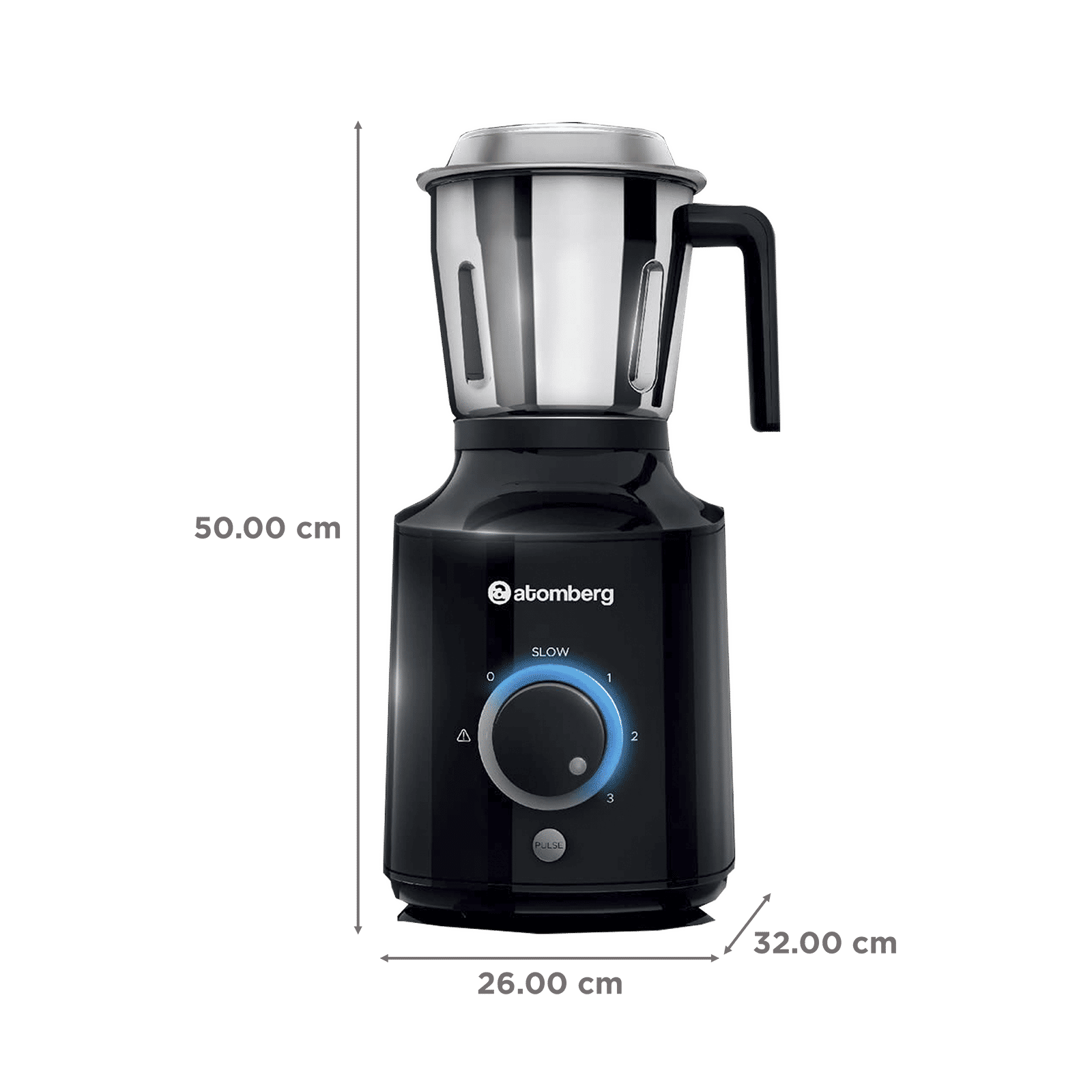atomberg MG 1 485 Watt 4 Jars Mixer Grinder (18000 RPM, 4 Speed Control, Black) atomberg MG 1 485 Watt 4 Jars Mixer Grinder (18000 RPM, 4 Speed Control, Black)_3