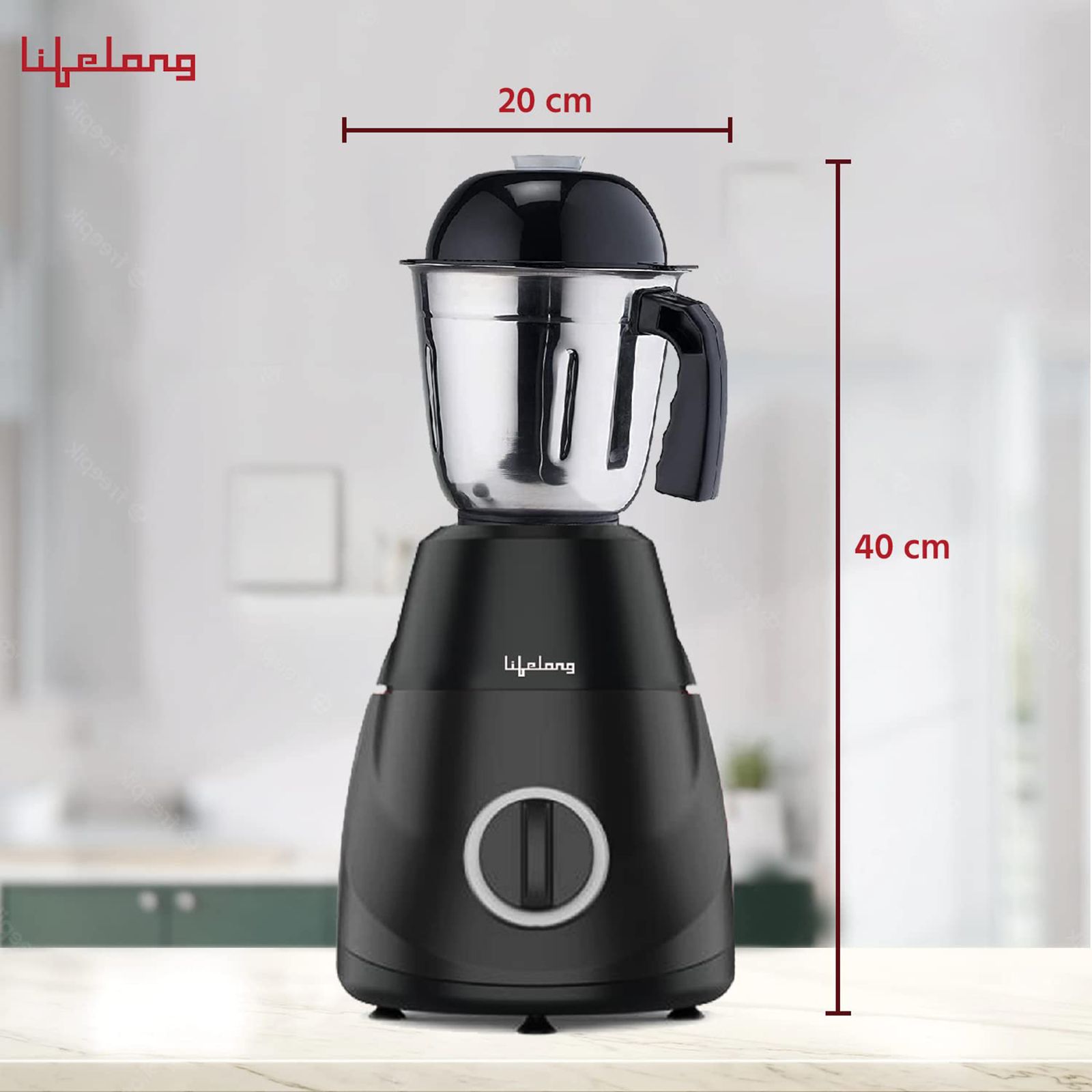 Lifelong Power Pro LX 500 Watt 3 Jars Mixer Grinder (18000 RPM, 3 Speed Control with Incher, Black)_9