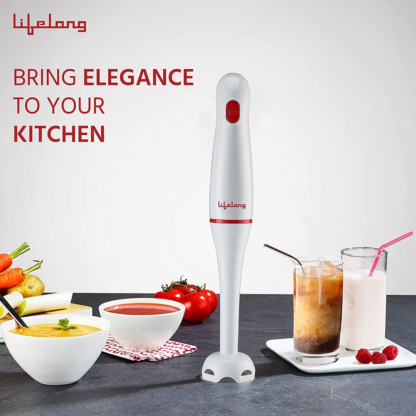 Lifelong Regalia Plus 300 Watt Hand Blender with 2 Attachments (Detachable Shaft, White)_11