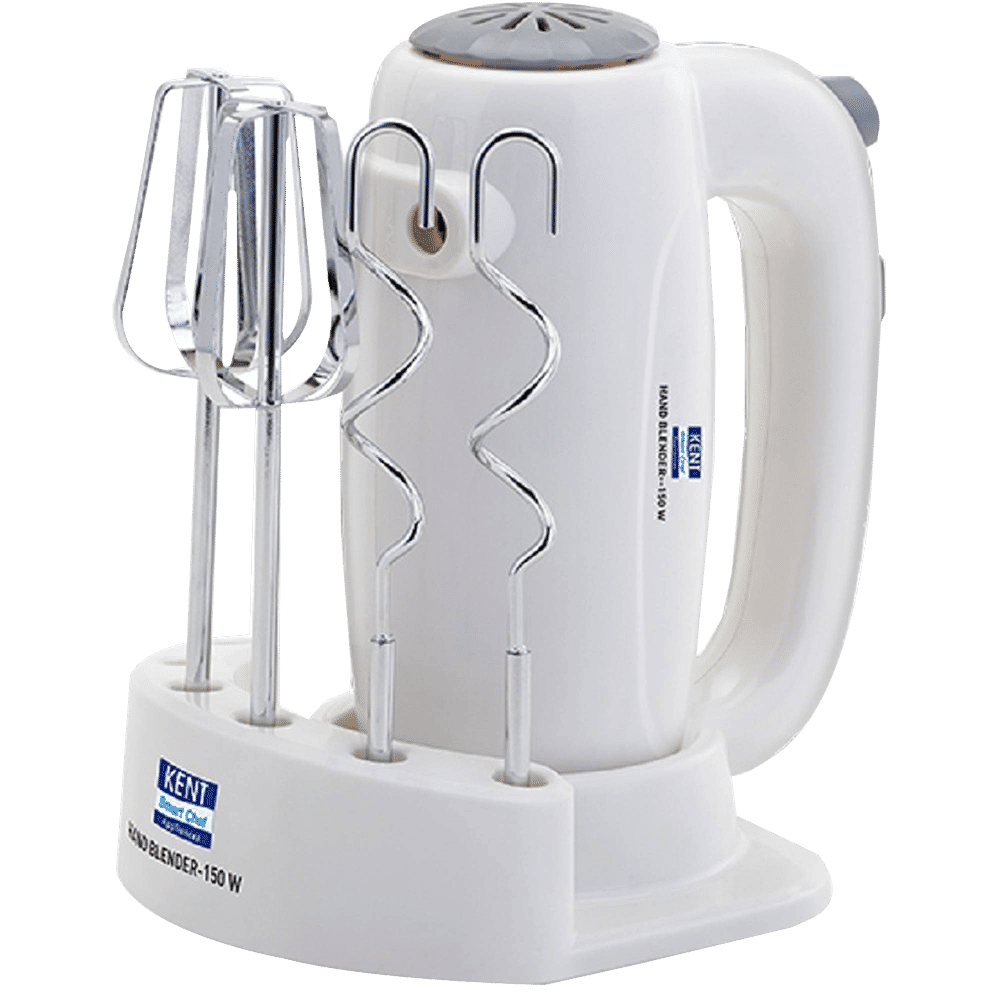 KENT 150 Watt 5 Speed Hand Blender with 4 Attachments (Overload Protection, White)_4