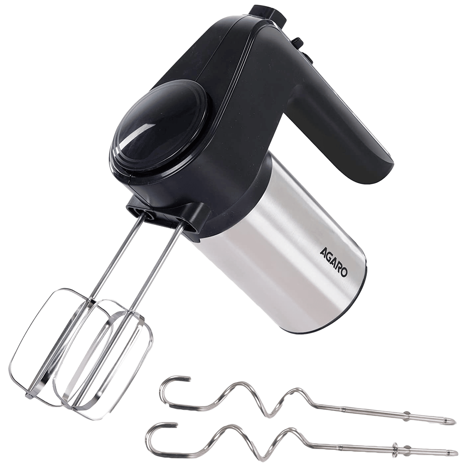 AGARO Elegant 300 Watt 6 Speed Hand Mixer with 4 Attachments (Powerful Motor, Silver & Black) AGARO Elegant 300 Watt 6 Speed Hand Mixer with 4 Attachments (Powerful Motor, Silver & Black)_1