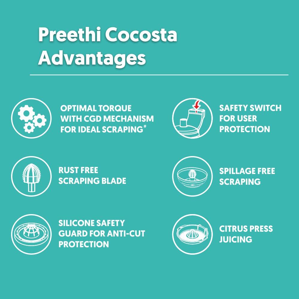 Preethi Cocosta Coconut Scraper & Citrus Juicer (Black) Preethi Cocosta Coconut Scraper & Citrus Juicer (Black)_9
